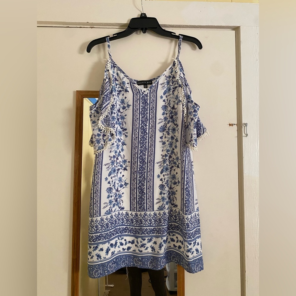 Blue and white sundress EUC